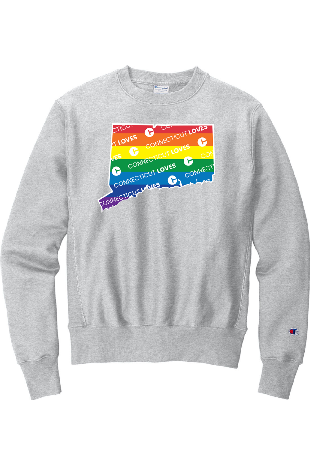 Connecticut - State Logo - Champion Crewneck Sweatshirt