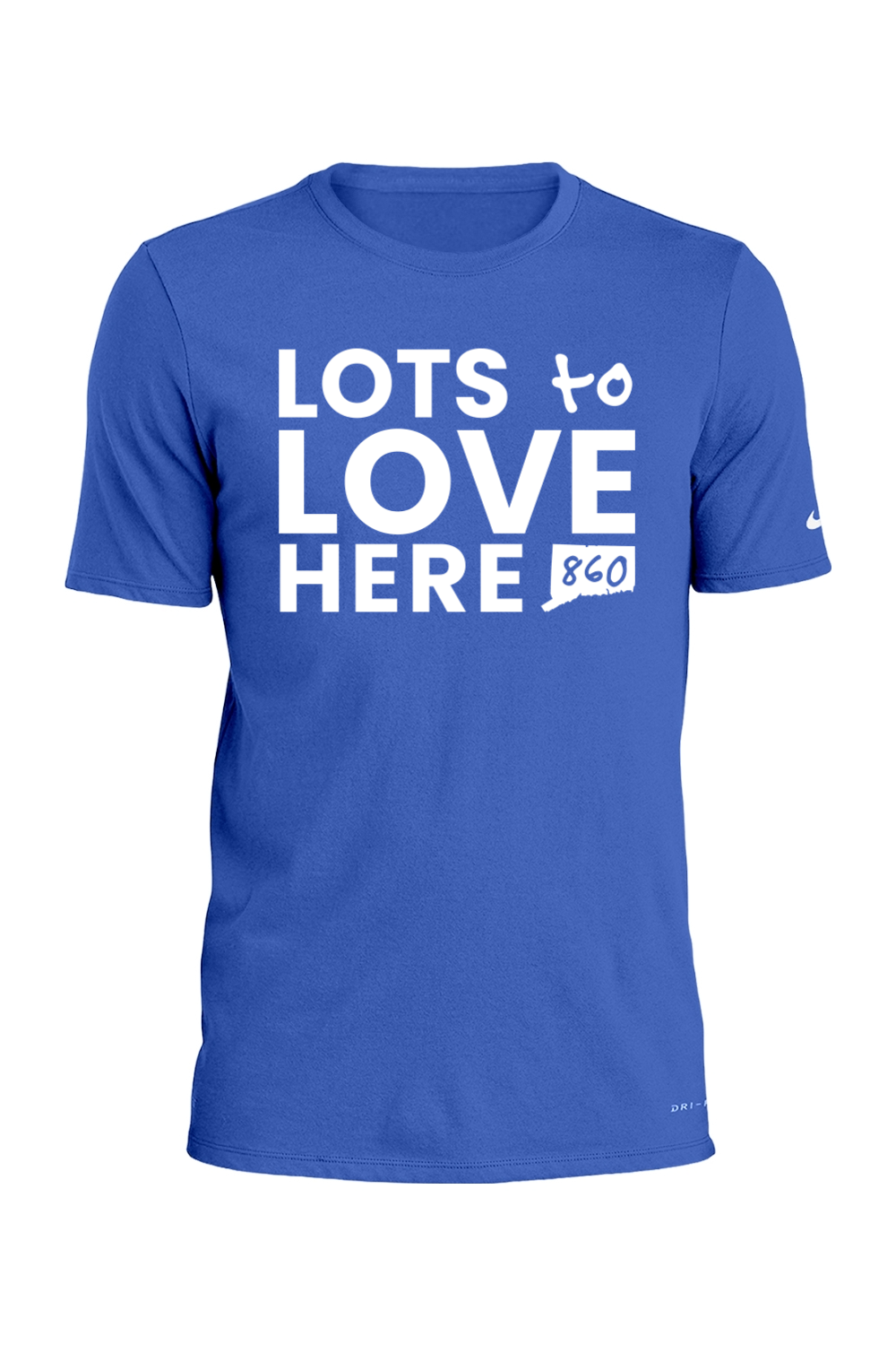 Connecticut - Lots to Love Here - Nike Dri-FIT Cotton/Poly Tee