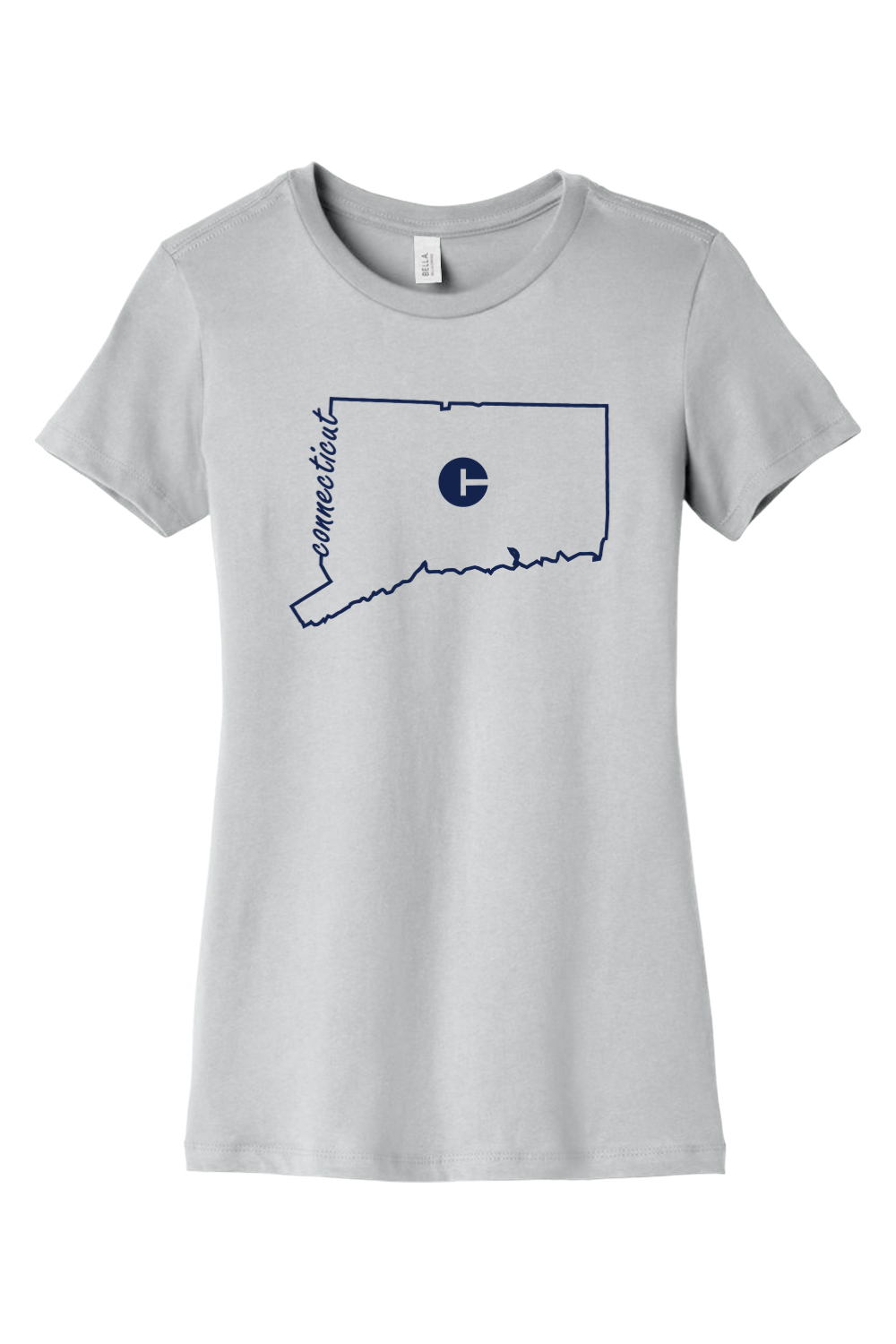 Connecticut - State Outline - BELLA+CANVAS Women’s Slim Fit Tee