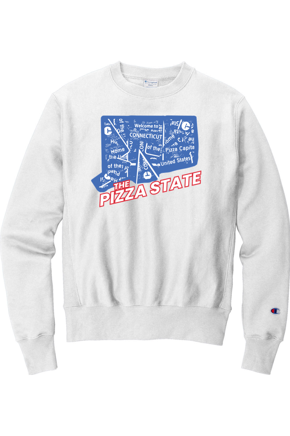 Connecticut - The Pizza State - Champion Crewneck Sweatshirt