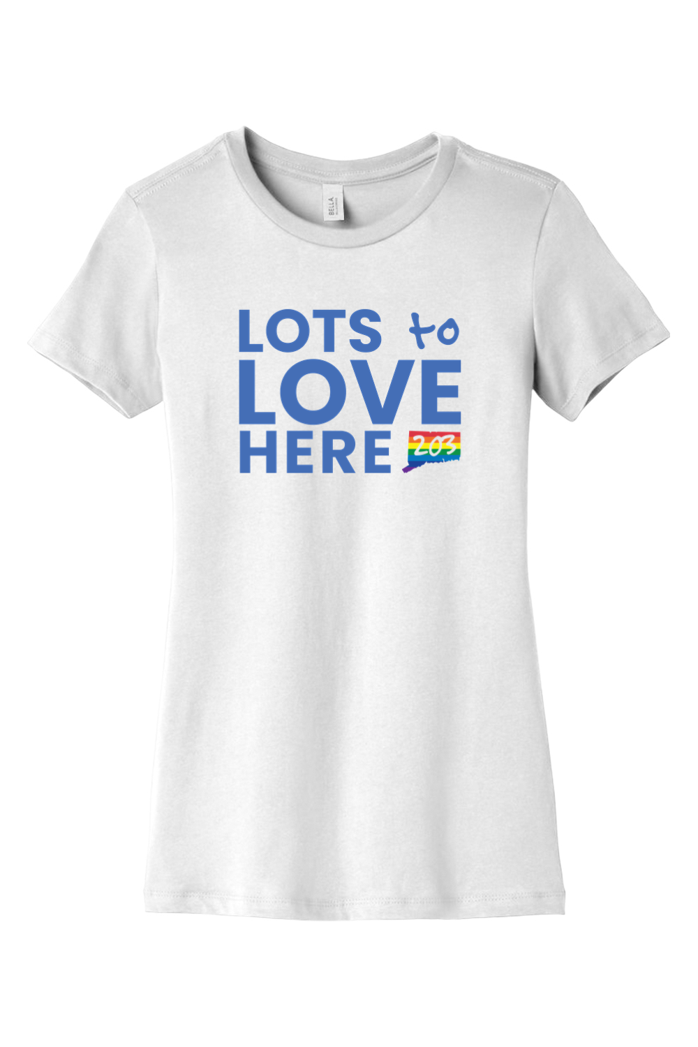 Connecticut - Lots to Love Here - BELLA+CANVAS Women’s Slim Fit Tee