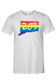 Connecticut - Area Code - Bella + Canvas Short Sleeve Tee