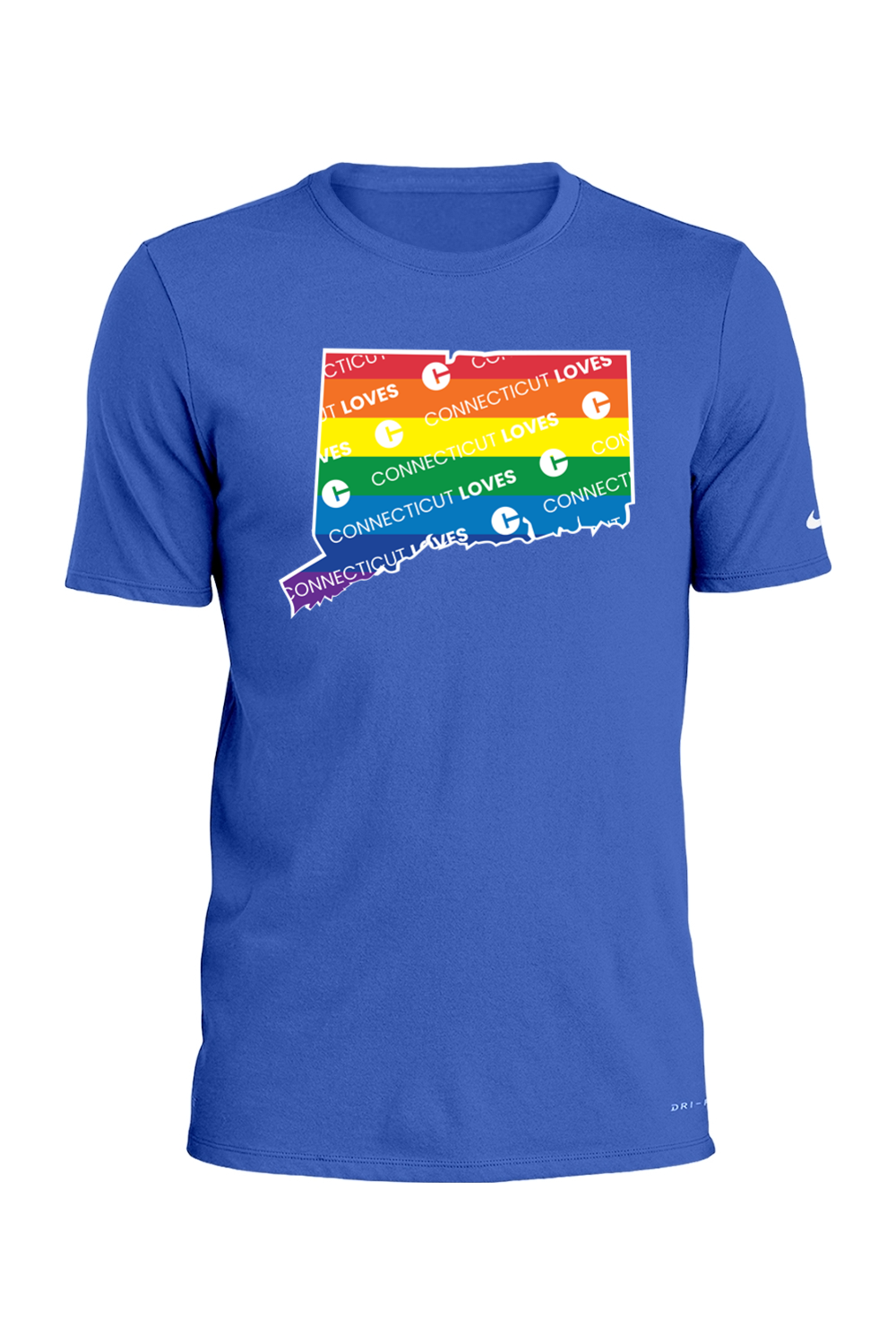 Connecticut - State Logo - Nike Dri-FIT Cotton/Poly Tee