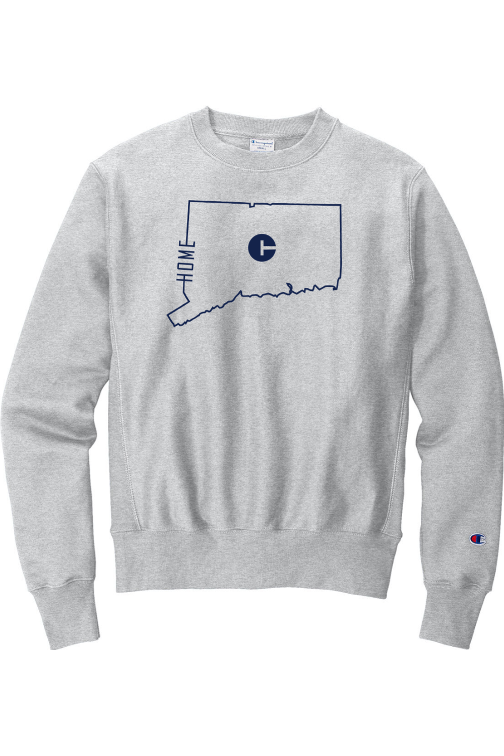 Connecticut - Home State Outline - Champion Crewneck Sweatshirt