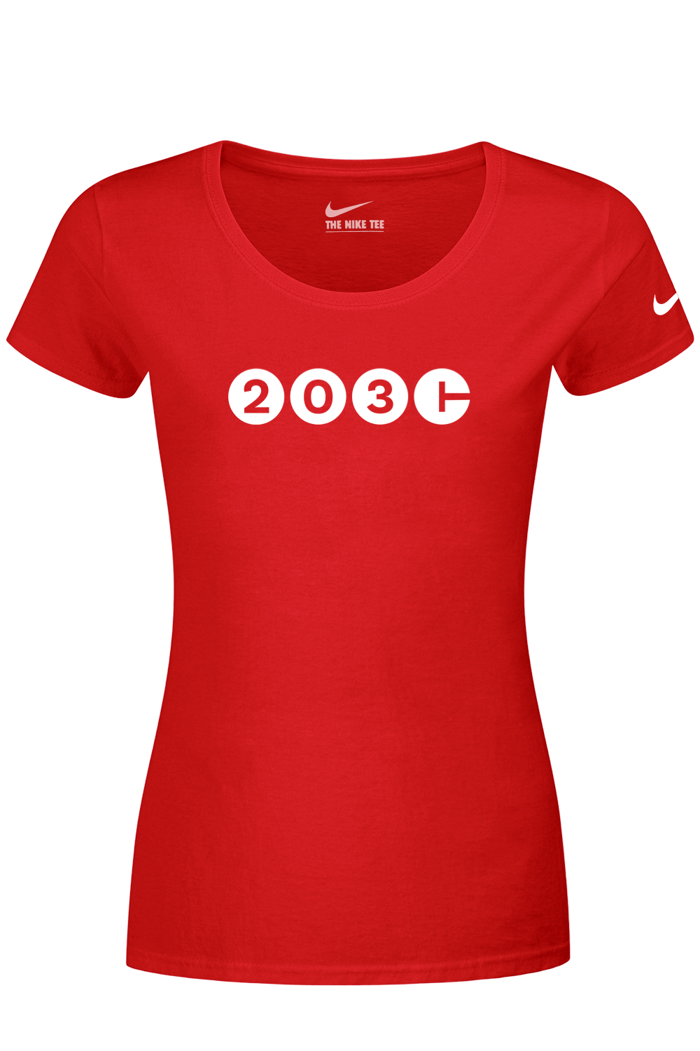 Connecticut - Area Code - Nike Ladies Dri-FIT Cotton/Poly Tee
