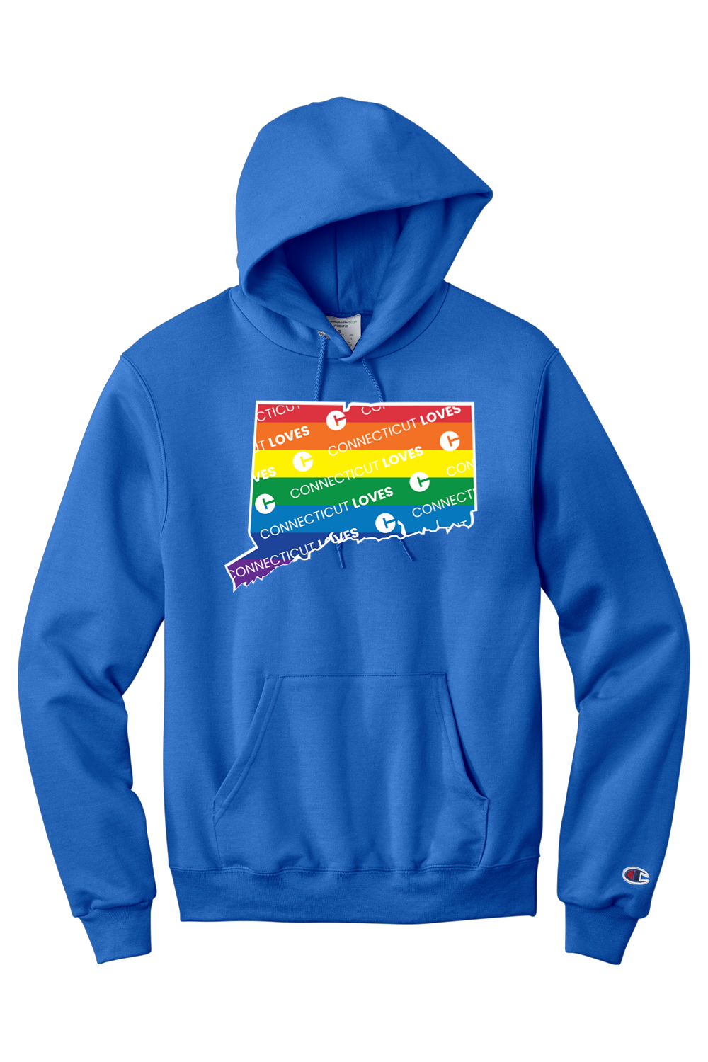 Connecticut - State Logo - Champion Hooded Sweatshirt