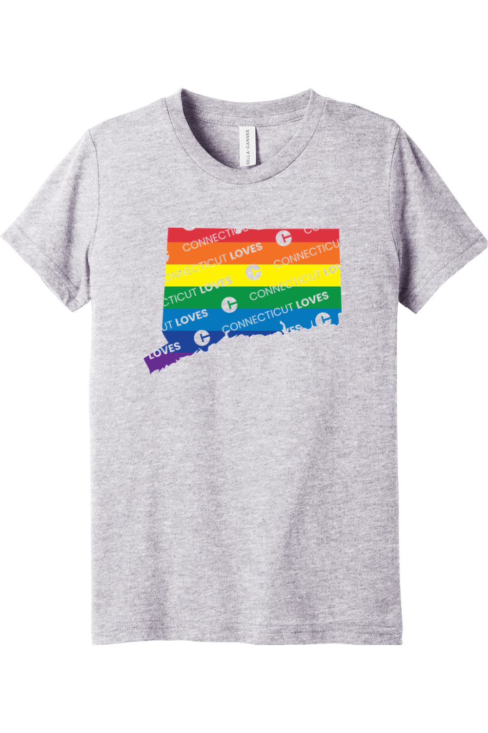 Connecticut - Pride - Youth BELLA+CANVAS Short Sleeve Tee