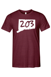 Connecticut - Area Code - Bella + Canvas Short Sleeve Tee
