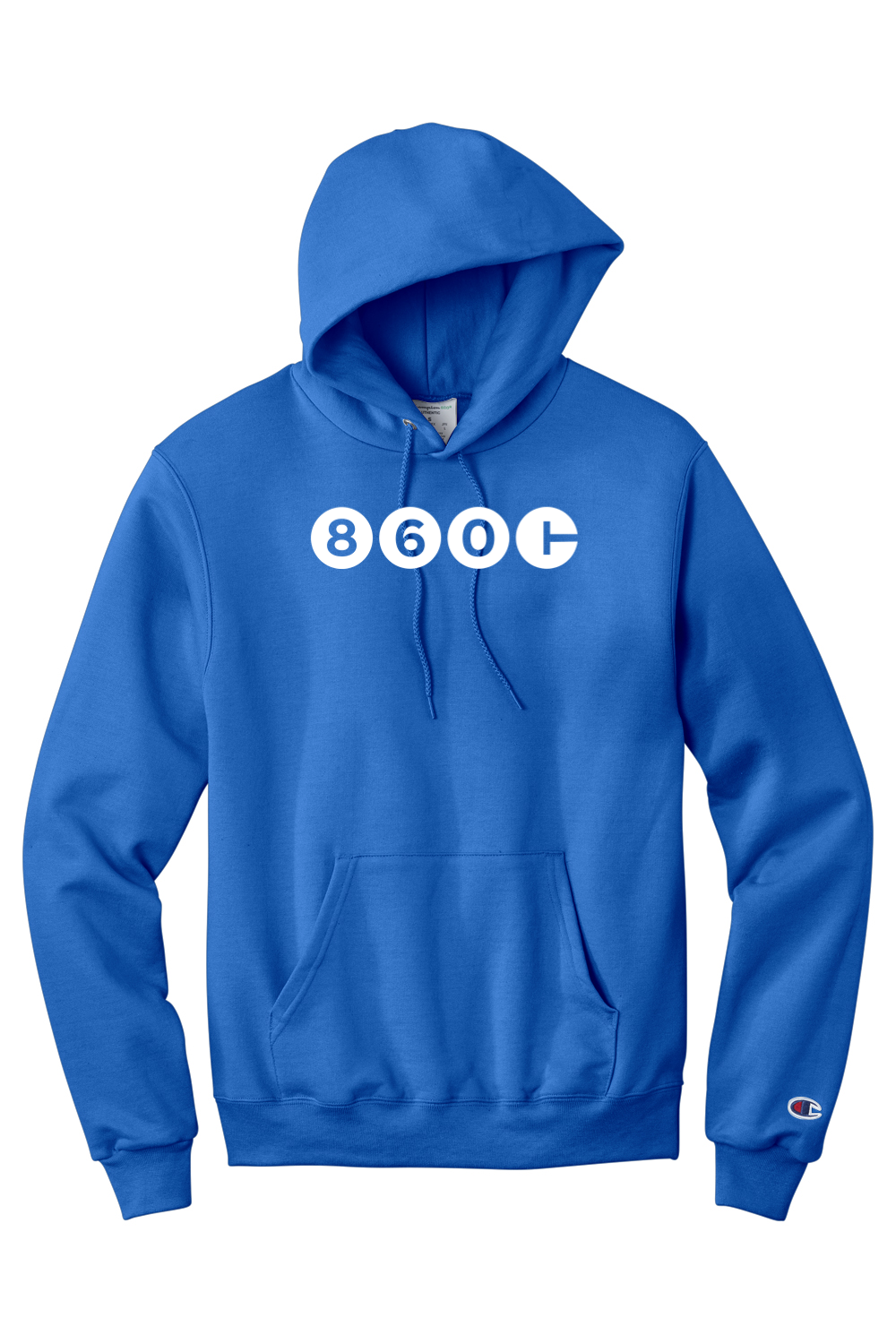 Connecticut - Area Code - Champion Hooded Sweatshirt
