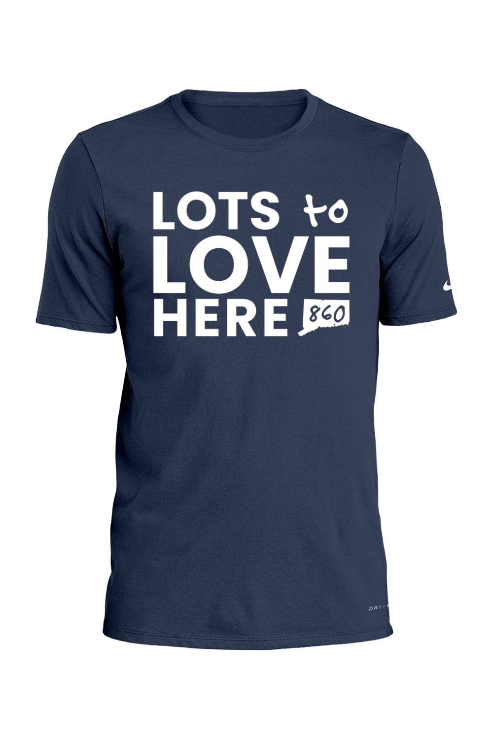 Connecticut - Lots to Love Here - Nike Dri-FIT Cotton/Poly Tee