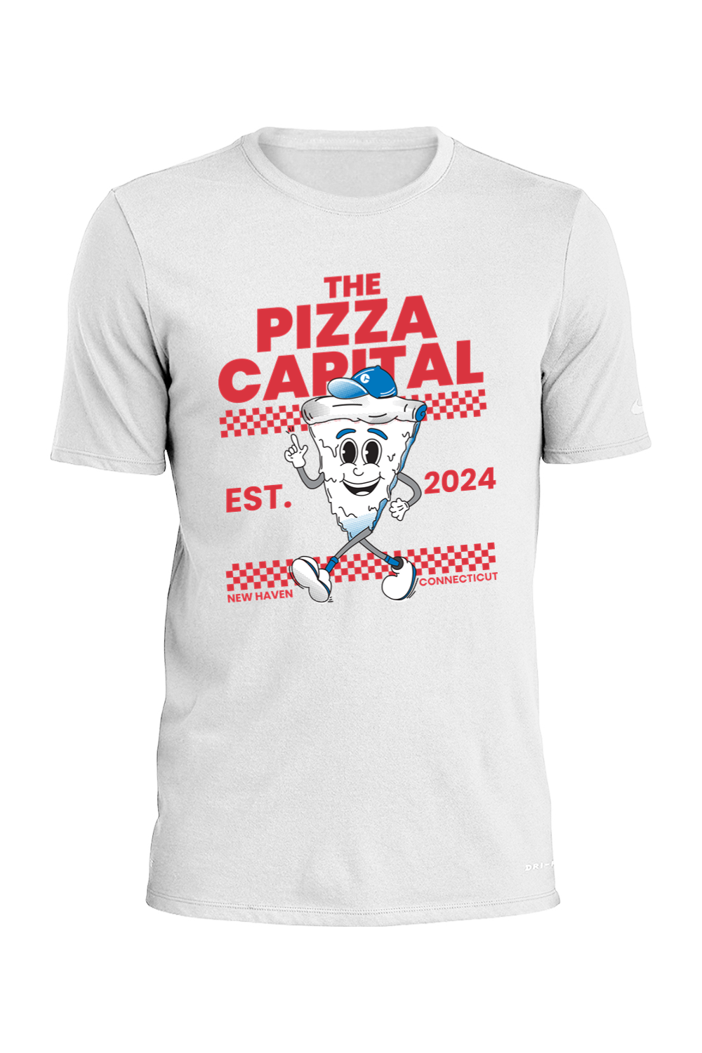 Connecticut - The Pizza Capital - Nike Dri-FIT Cotton/Poly Tee