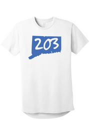 Connecticut - Area Code - BELLA+CANVAS Men’s Long Body Urban Tee
