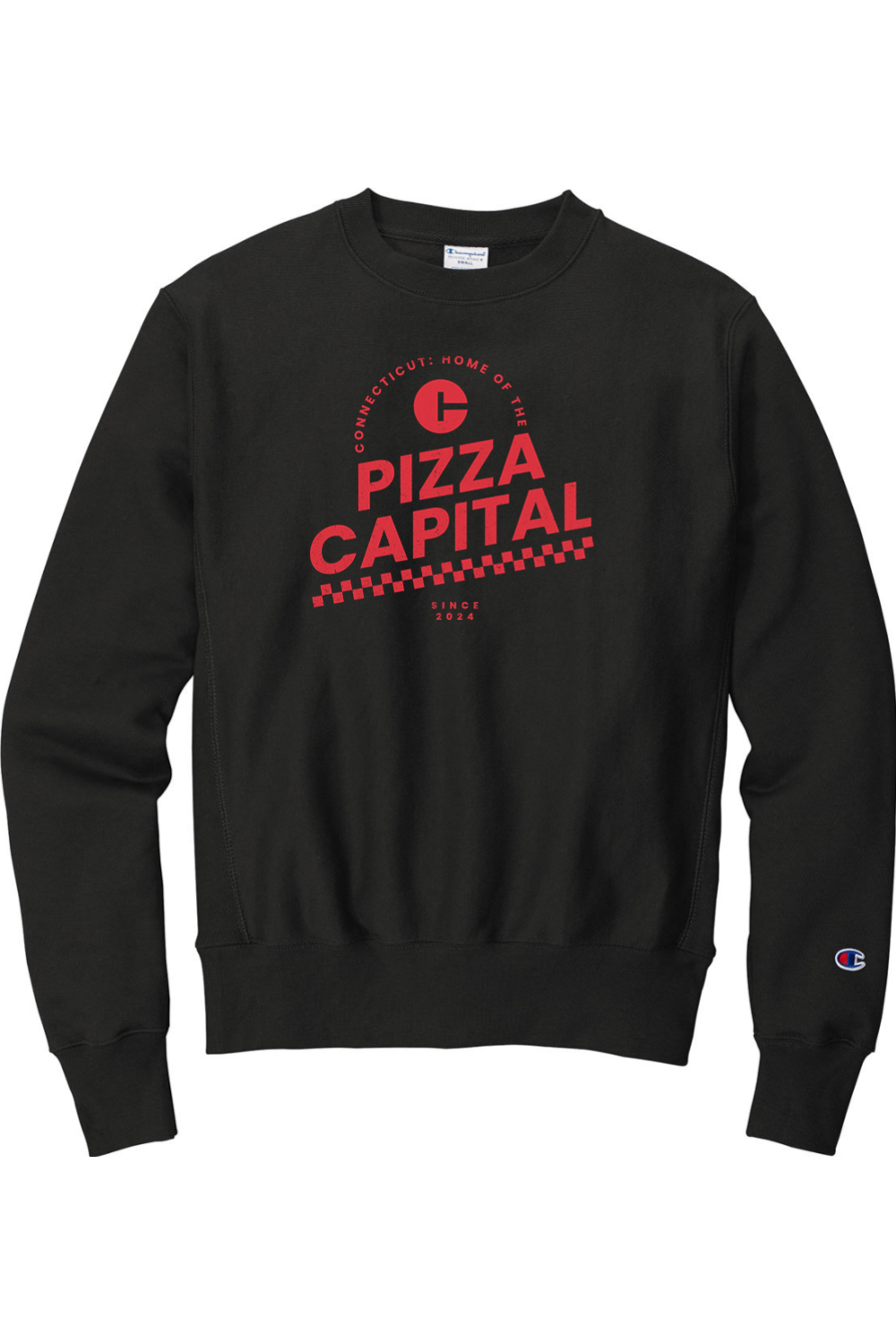 Connecticut - Pizza Capital - Champion Crewneck Sweatshirt
