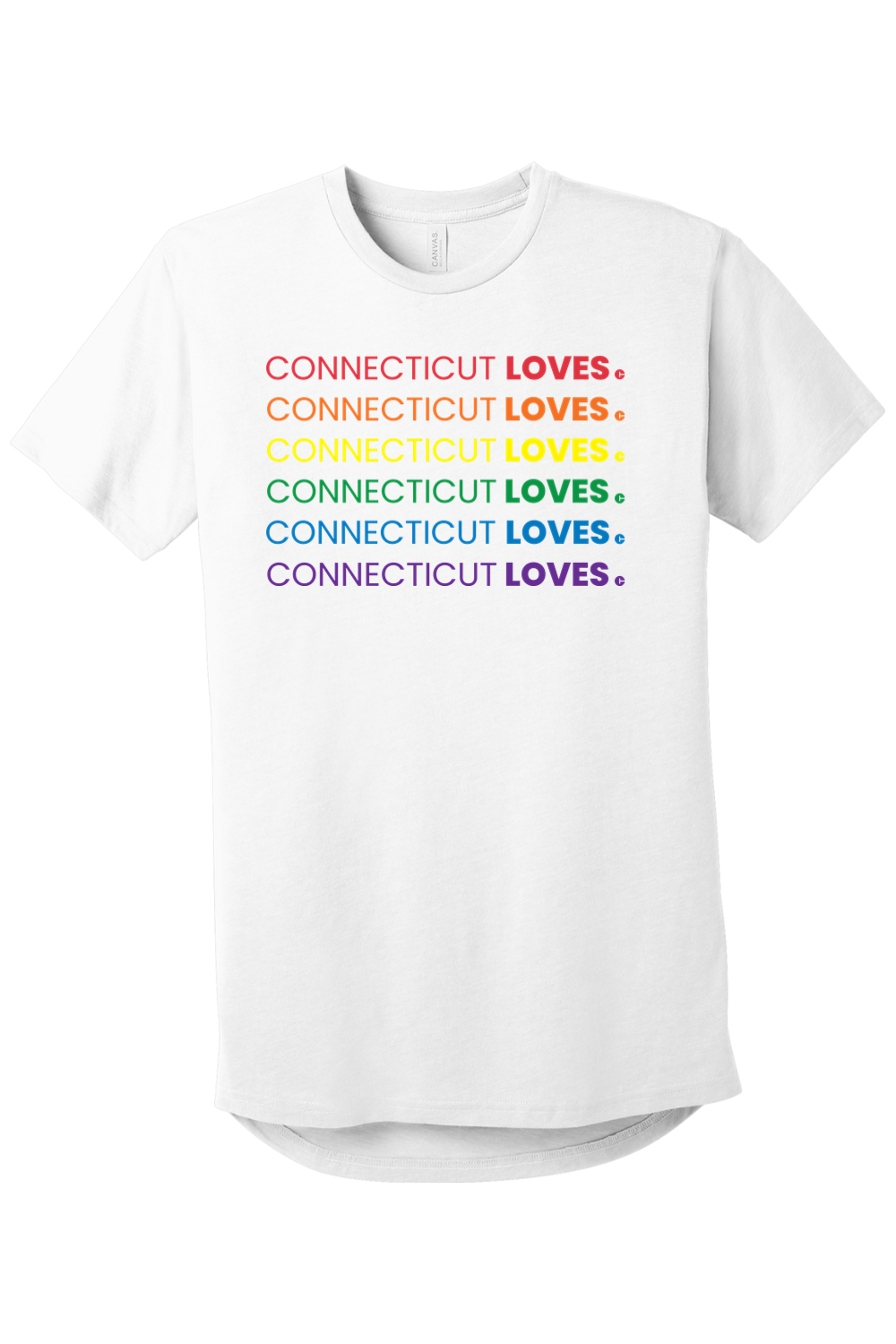 Connecticut - Loves - BELLA+CANVAS Men’s Long Body Urban Tee