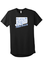 Connecticut - The Pizza State - BELLA+CANVAS Men’s Long Body Urban Tee