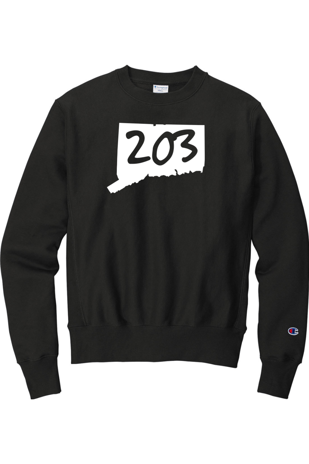 Connecticut - Area Code - Champion  Crewneck Sweatshirt