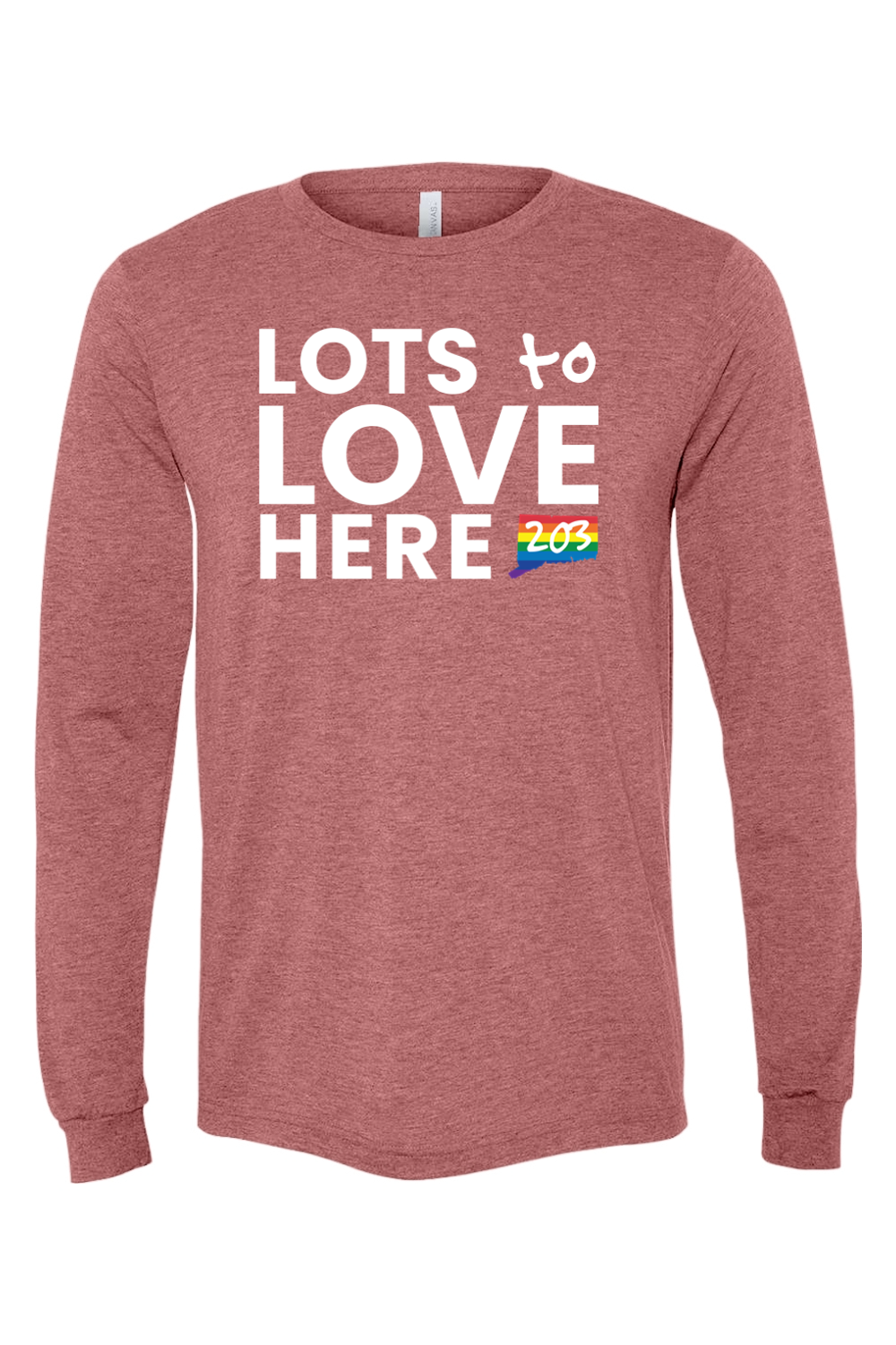 Connecticut - Lots to Love Here - BELLA + CANVAS Unisex Long Sleeve Tee