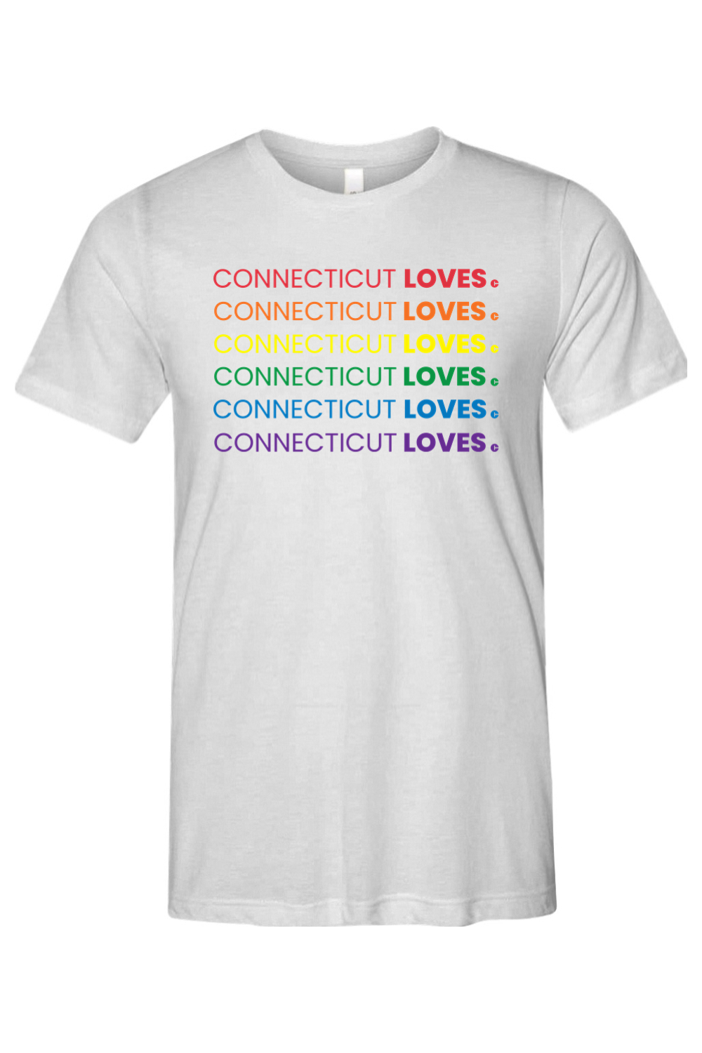 Connecticut - Loves - Bella + Canvas Short Sleeve Tee