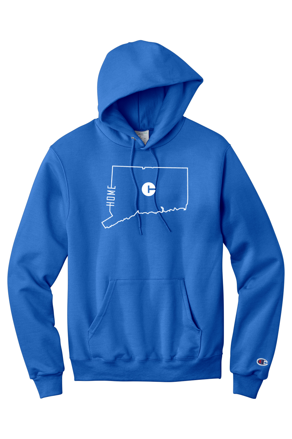 Connecticut - State Outline Home - Champion Hooded Sweatshirt