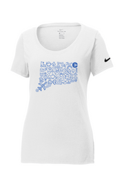 Connecticut - Icons Collage - Nike Ladies Core Cotton Tee
