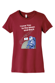 Connecticut - Moon & Back - BELLA+CANVAS Women’s Slim Fit Tee