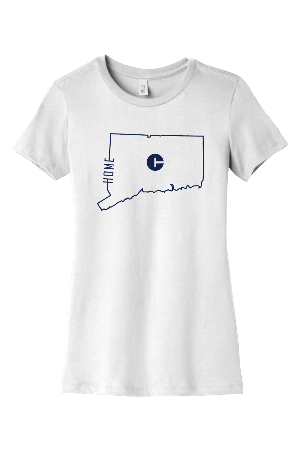 Connecticut - Home State Outline - BELLA+CANVAS Women’s Slim Fit Tee