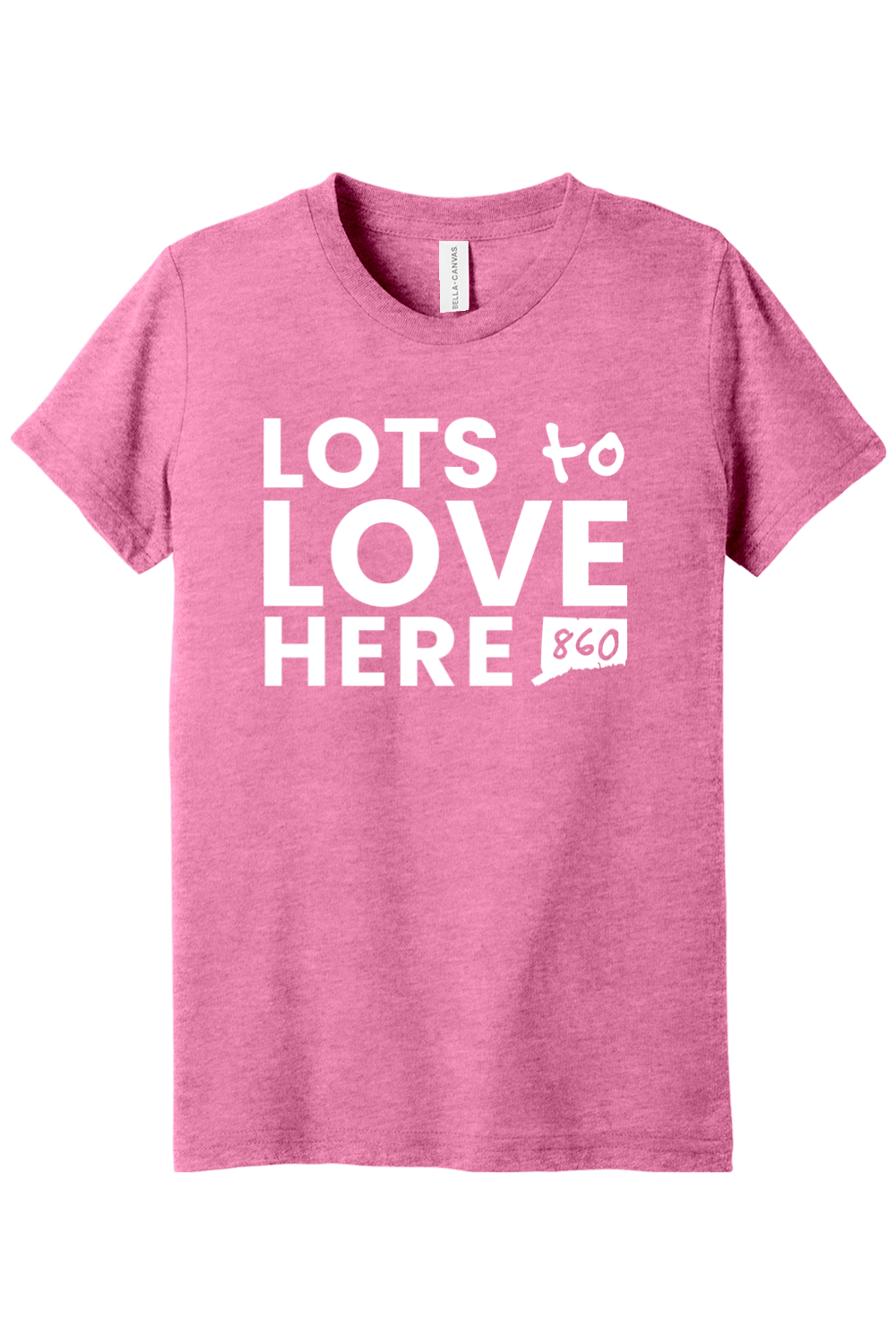 Connecticut - Lots to Love Here - Youth BELLA+CANVAS Short Sleeve Tee