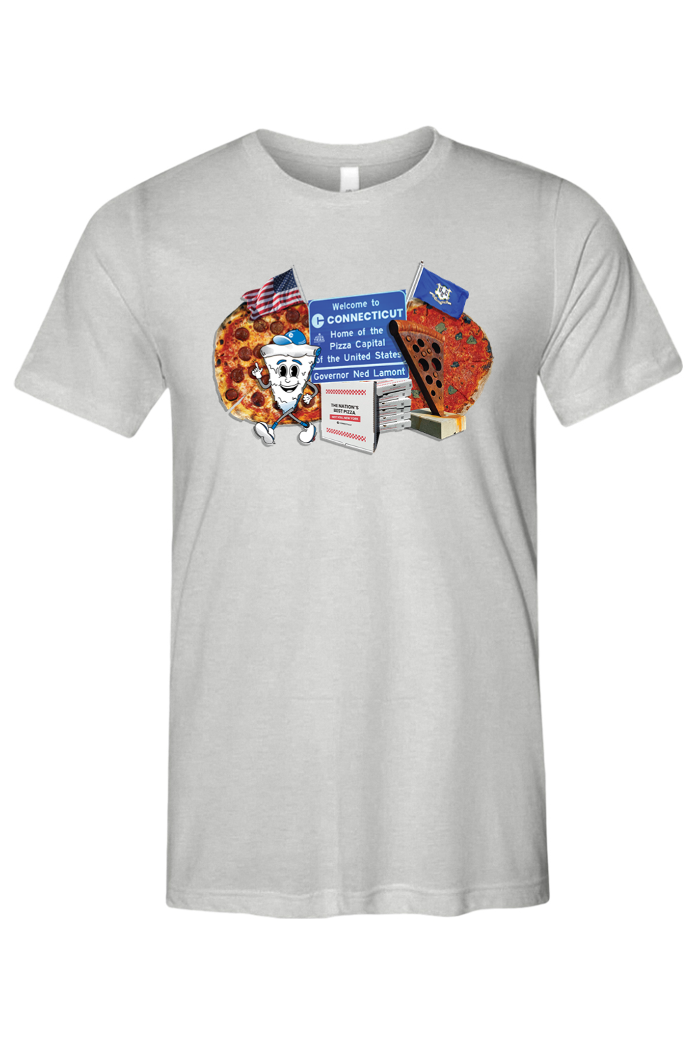 Connecticut - Nation's Best Pizza - Bella + Canvas Short Sleeve Tee