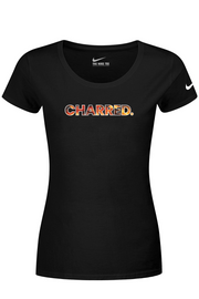 Connecticut - Charred - Nike Ladies Dri-FIT Cotton/Poly Tee