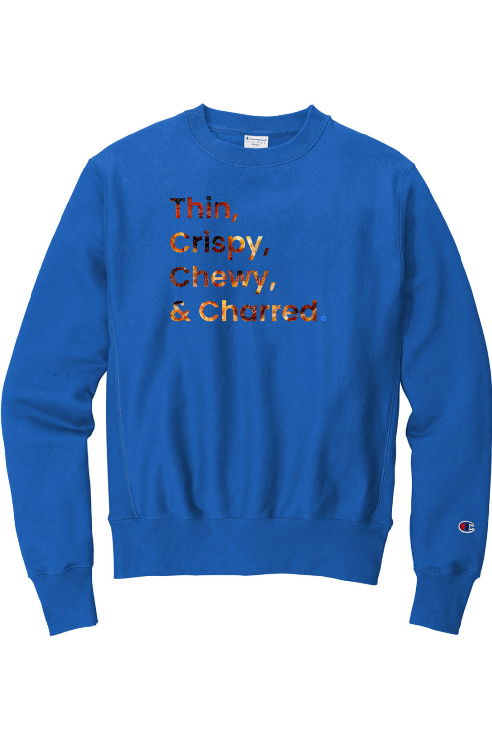 Connecticut - Thin, Crispy, Chewy & Charred - Champion Crewneck Sweatshirt