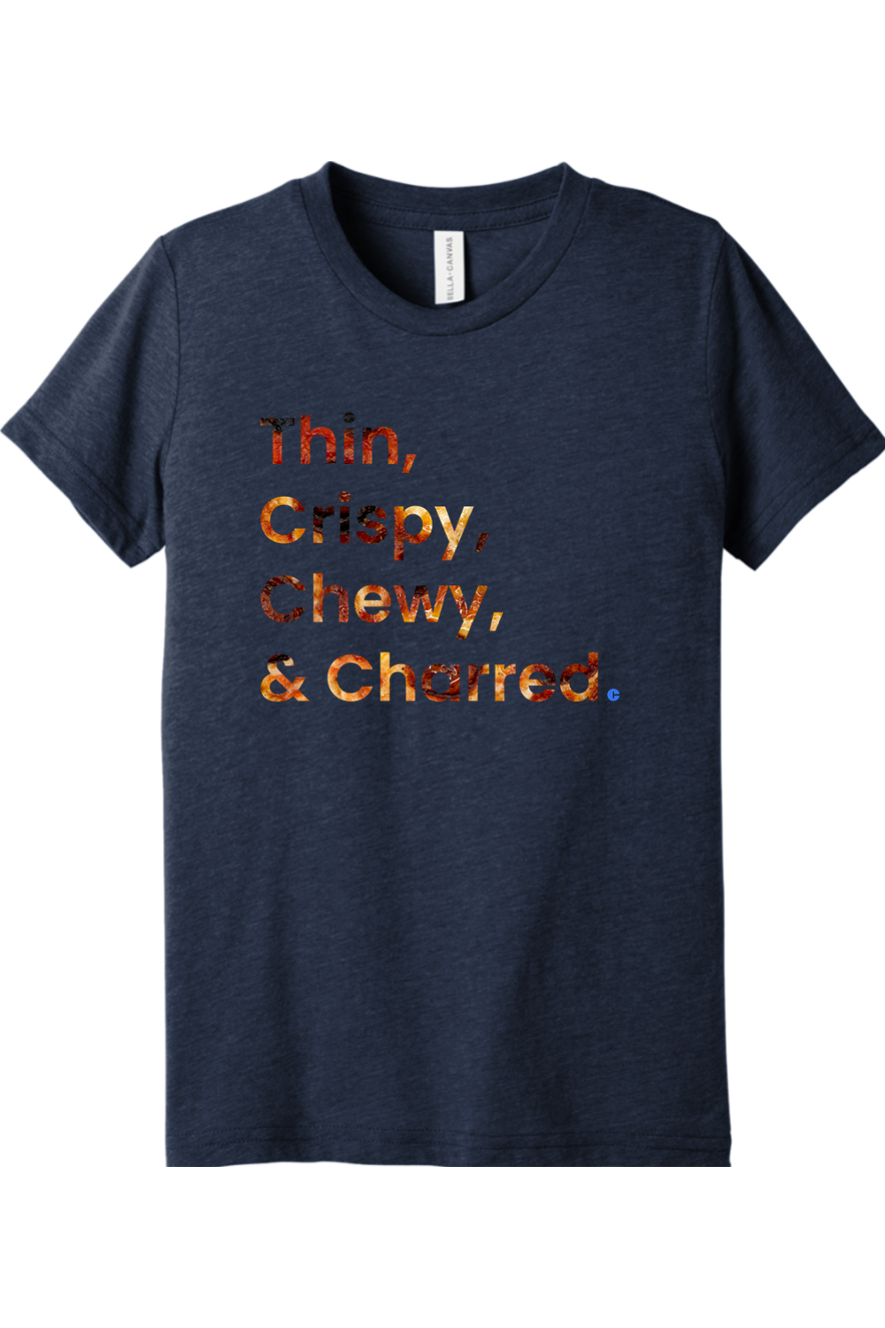 Connecticut - Thin, Crispy, Chewy & Charred - Youth BELLA+CANVAS Short Sleeve Tee