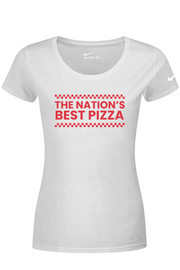 Connecticut - Nation's Best Pizza - Nike Ladies Dri-FIT Cotton/Poly Tee