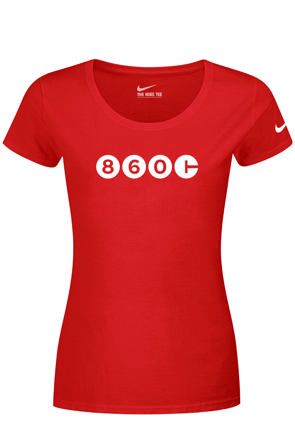 Connecticut - Area Code - Nike Ladies Dri-FIT Cotton/Poly Tee