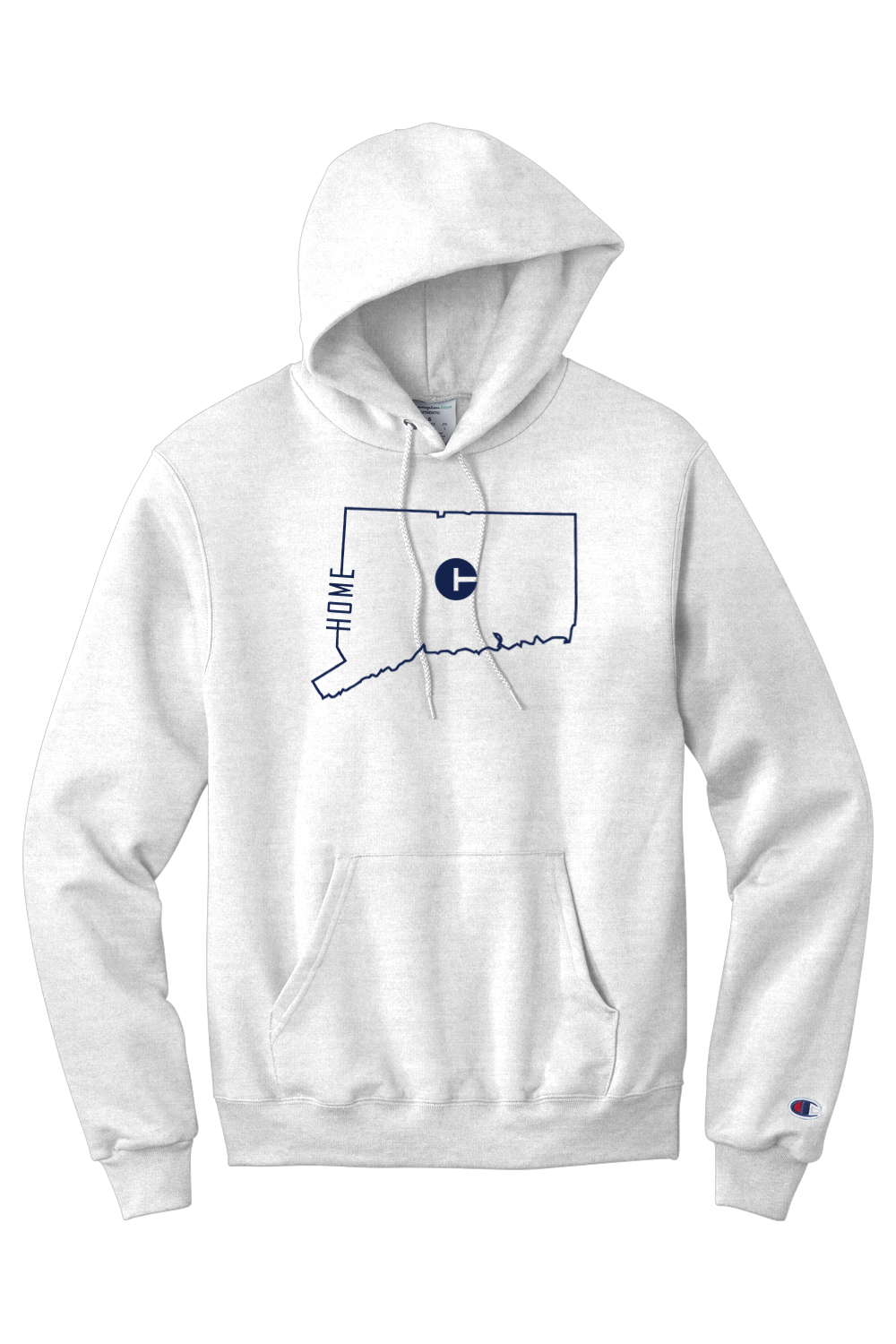 Connecticut - Home State Outline - Champion Hooded Sweatshirt