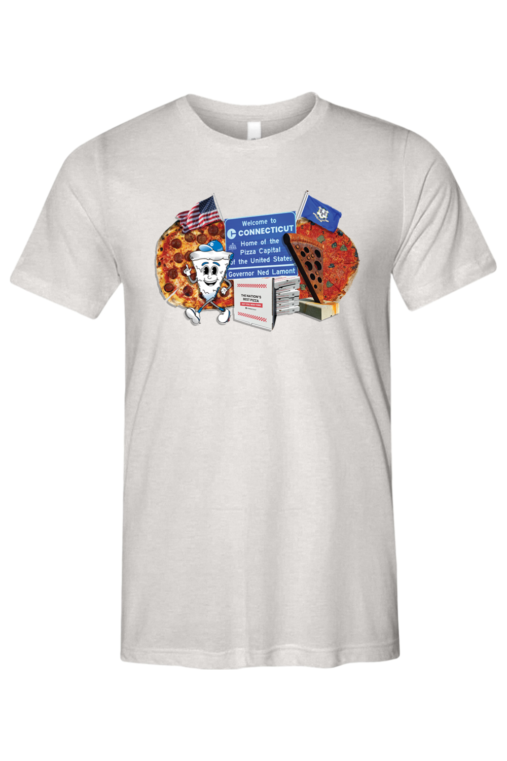 Connecticut - Nation's Best Pizza - Bella + Canvas Short Sleeve Tee