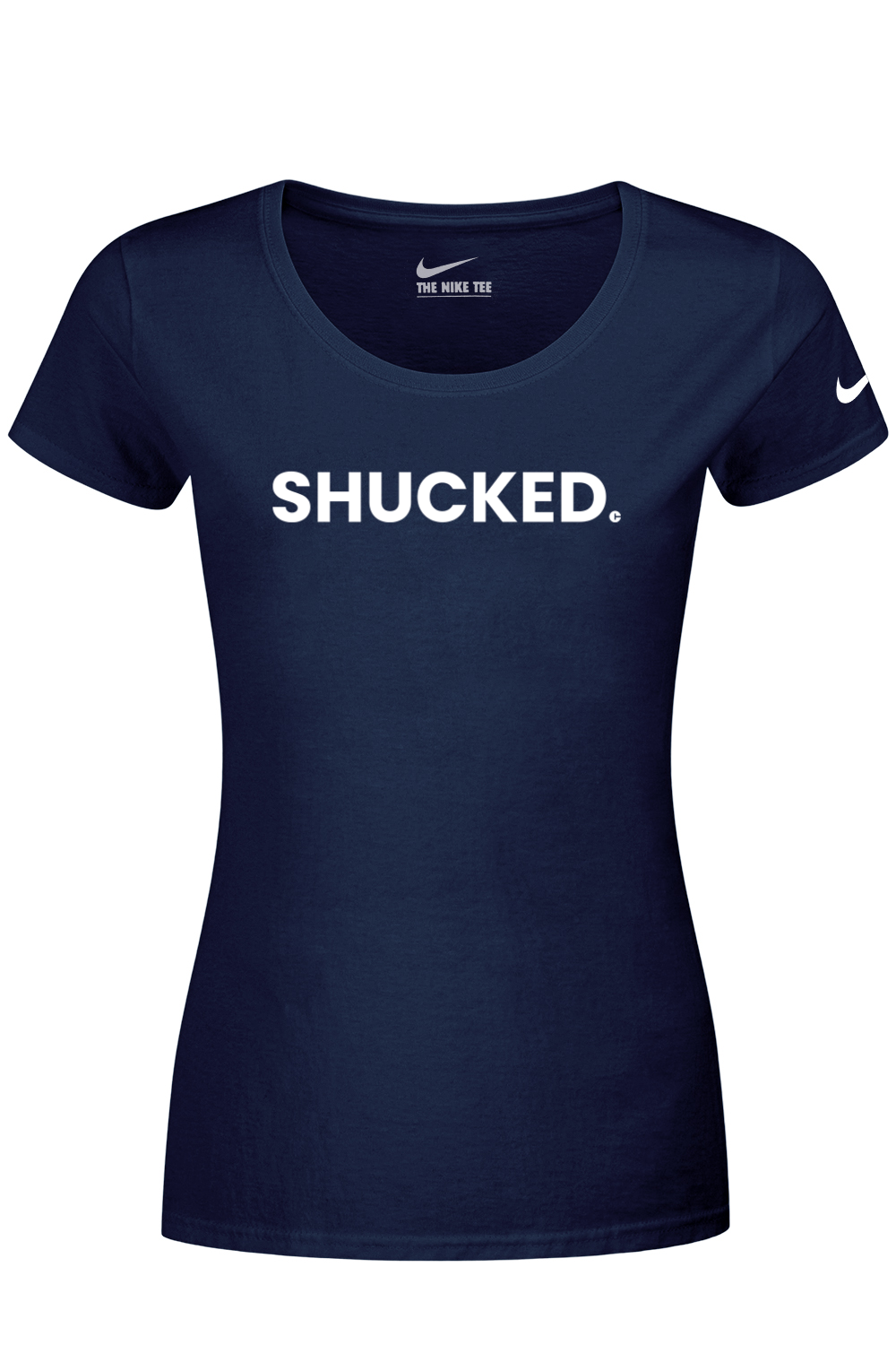 Connecticut - Shucked - Nike Ladies Dri-FIT Cotton/Poly Tee