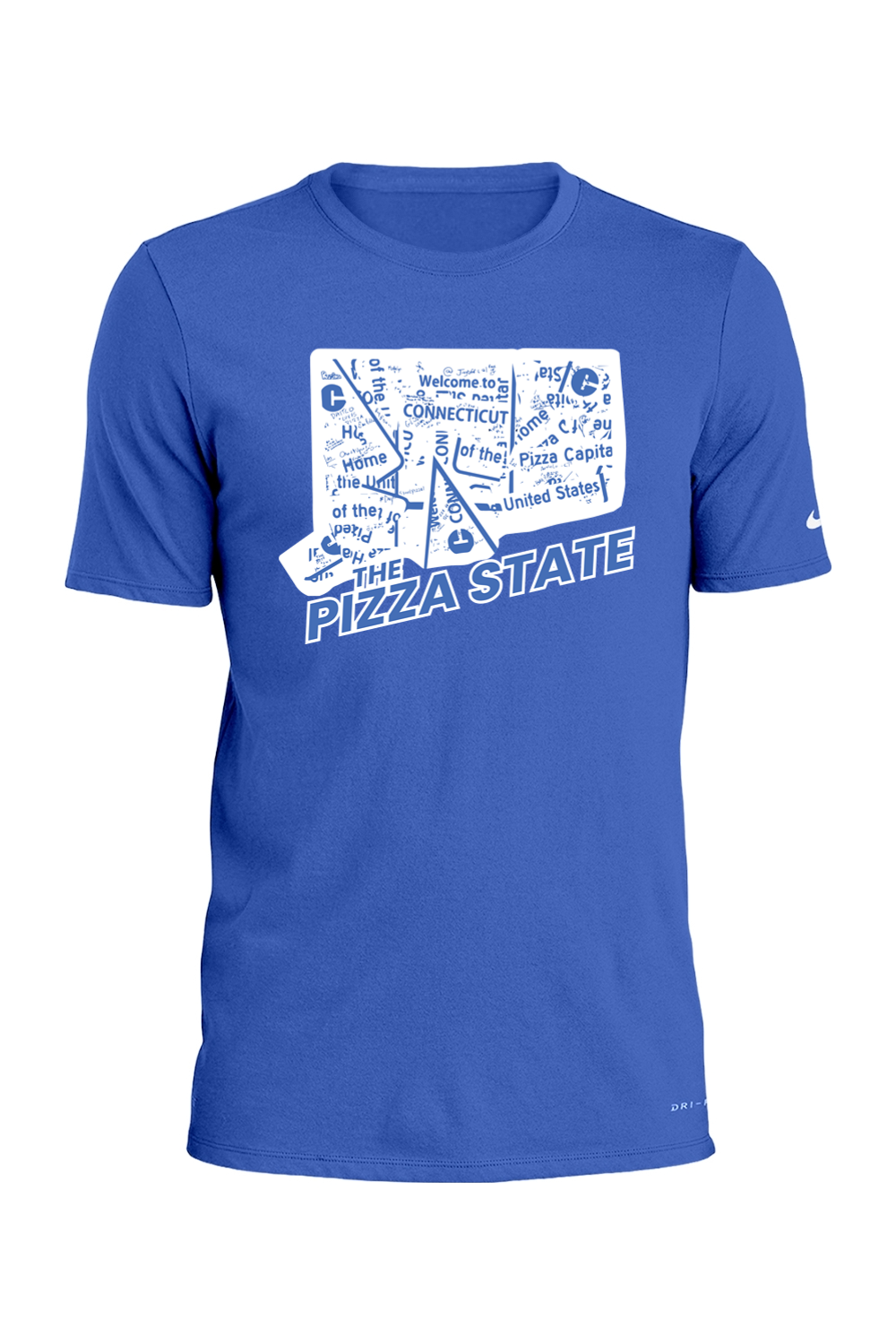 Connecticut - The Pizza State - Nike Dri-FIT Cotton/Poly Tee