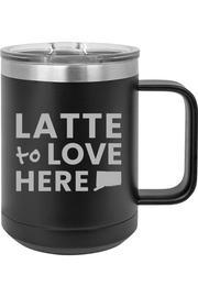 Connecticut - Latte to Love - 15oz Insulated Coffee Mug