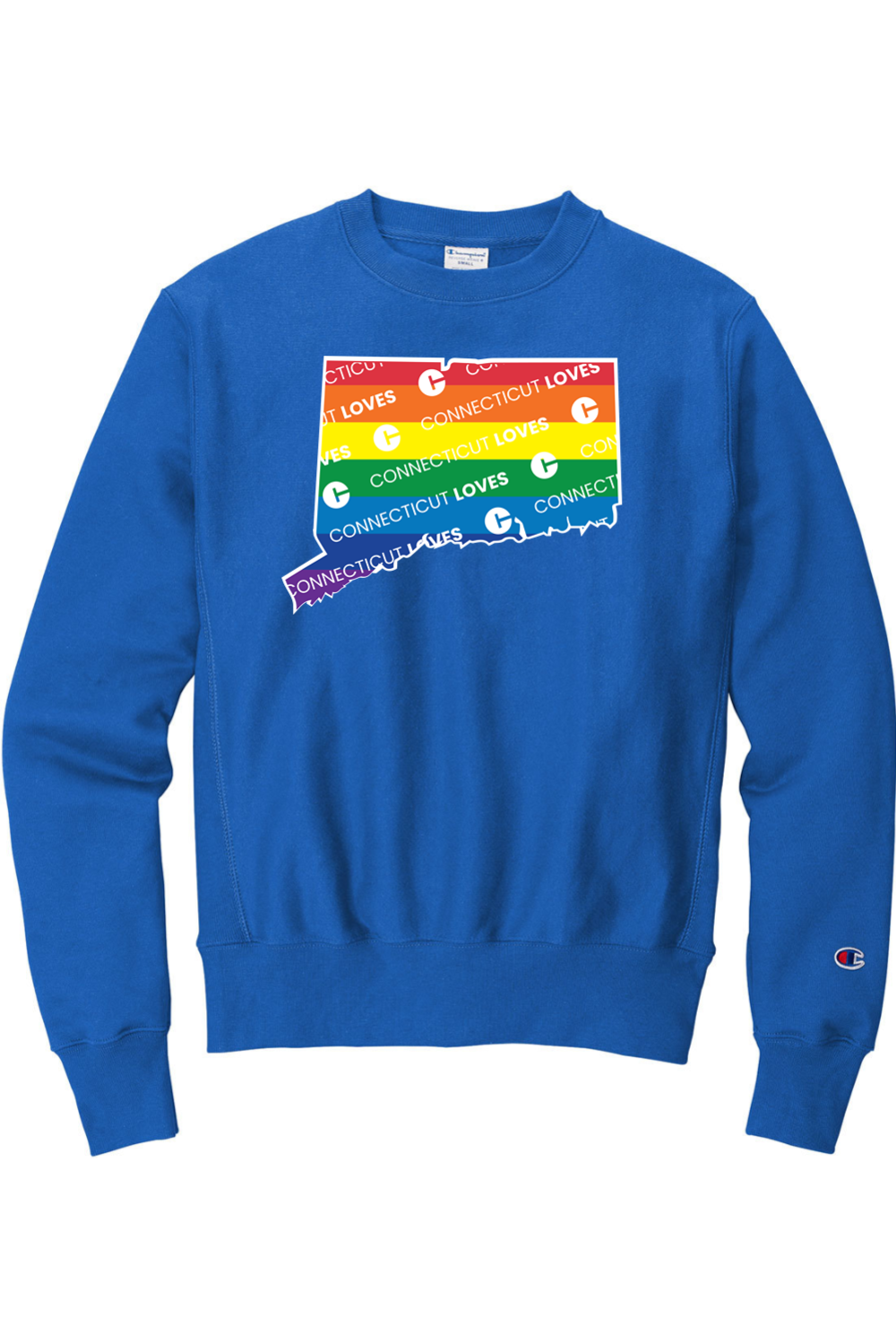 Connecticut - State Logo - Champion Crewneck Sweatshirt