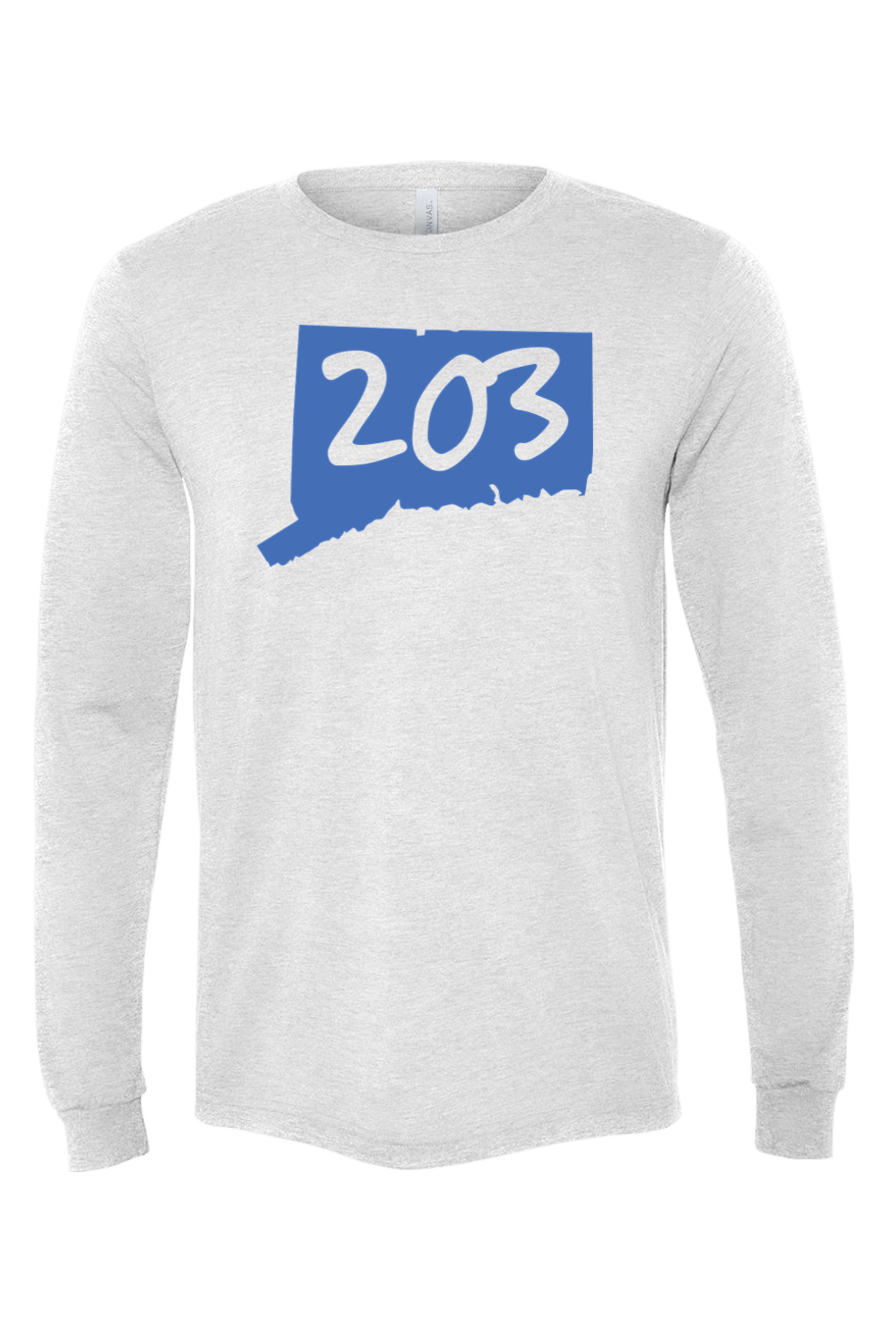 Connecticut - Area Code - BELLA + CANVAS Unisex Long Sleeve Tee