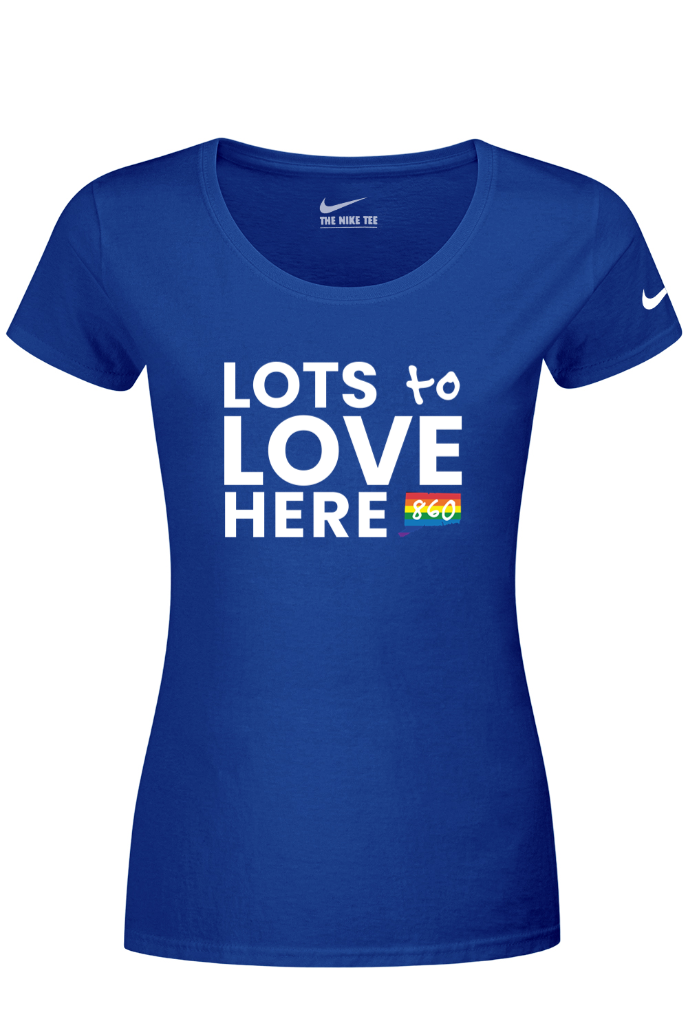 Connecticut - Lots to Love Here - Nike Ladies Dri-FIT Cotton/Poly Tee