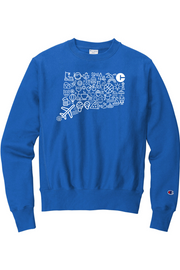 Connecticut - Iconography State - Champion Crewneck Sweatshirt