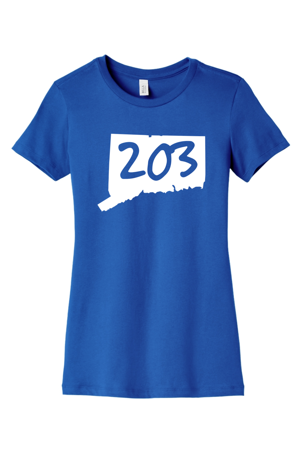 Connecticut - Area Code - BELLA+CANVAS Women’s Slim Fit Tee