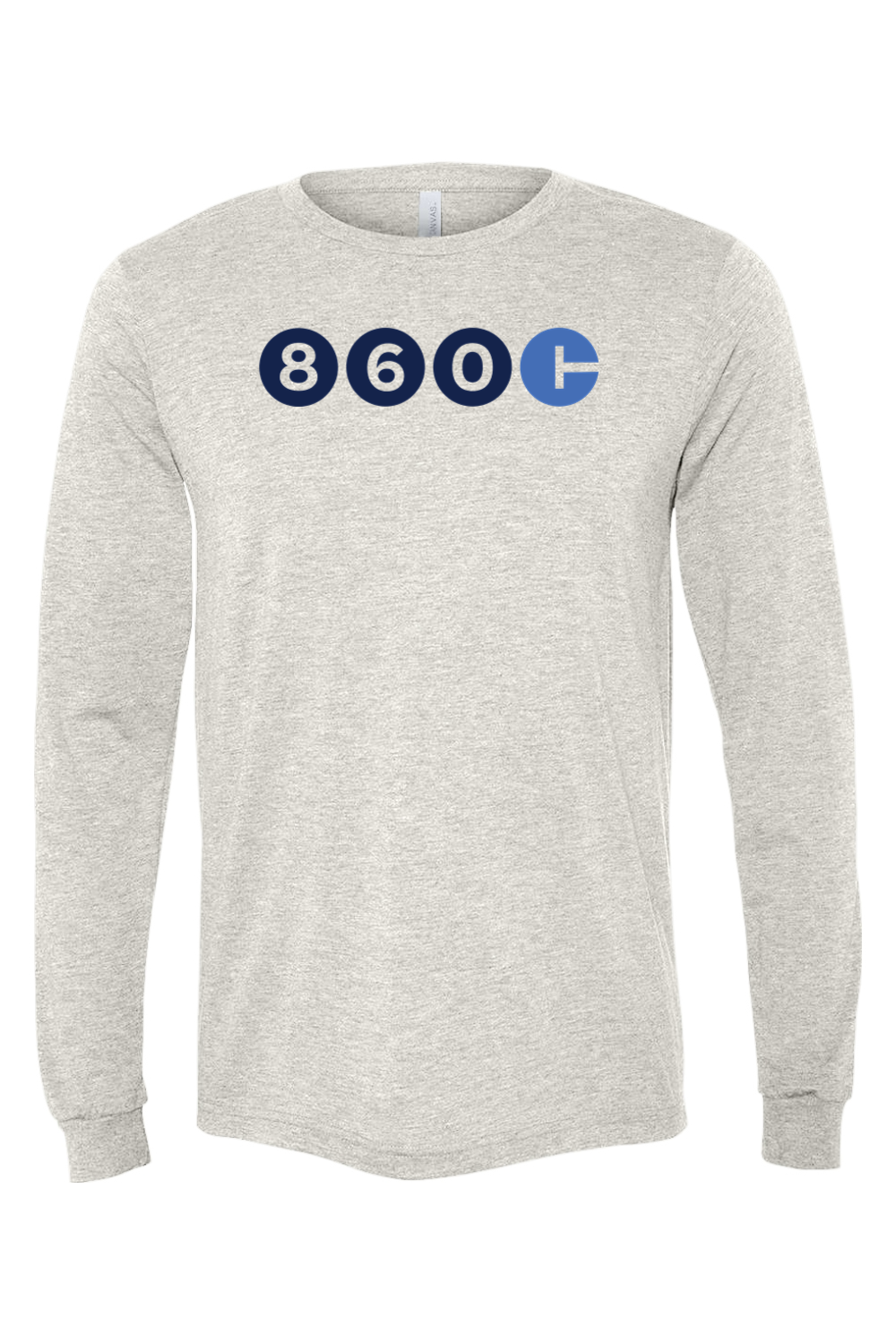 Connecticut - Area Code - BELLA + CANVAS Unisex Long Sleeve Tee