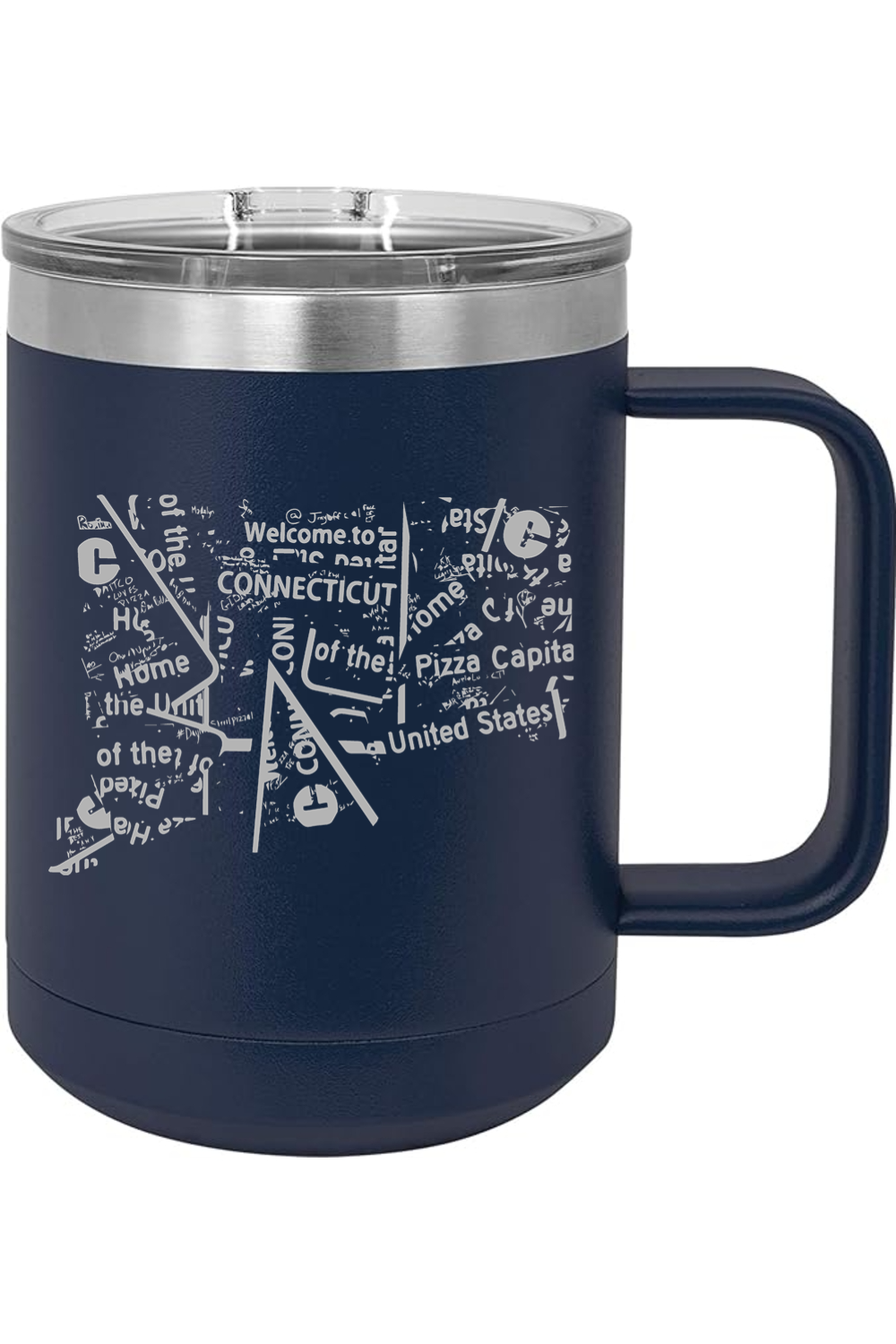 Connecticut - Pizza State - 15oz Insulated Coffee Mug
