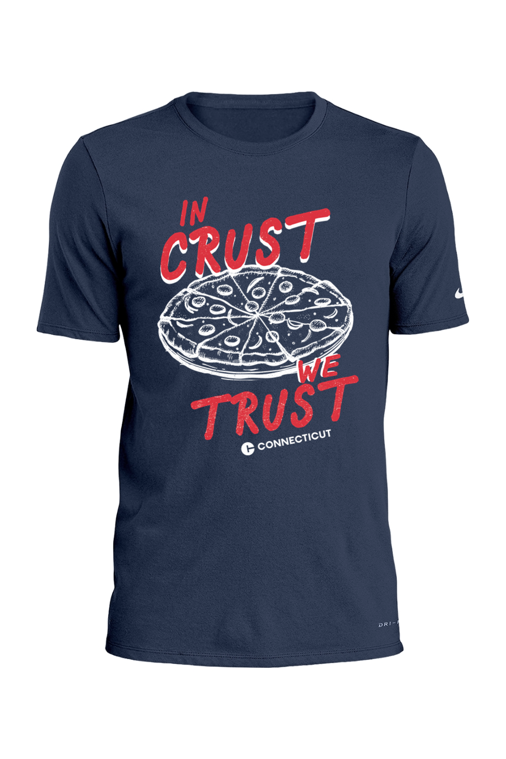 Connecticut - In Trust We Trust - Nike Dri-FIT Cotton/Poly Tee