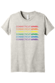 Connecticut - Loves - Youth BELLA+CANVAS Short Sleeve Tee