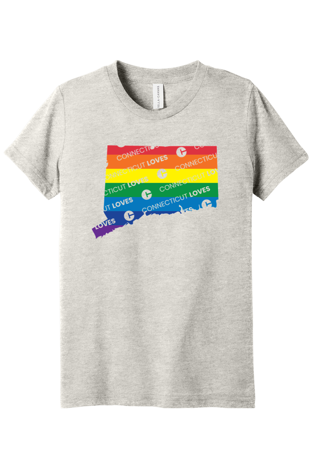 Connecticut - Pride - Youth BELLA+CANVAS Short Sleeve Tee