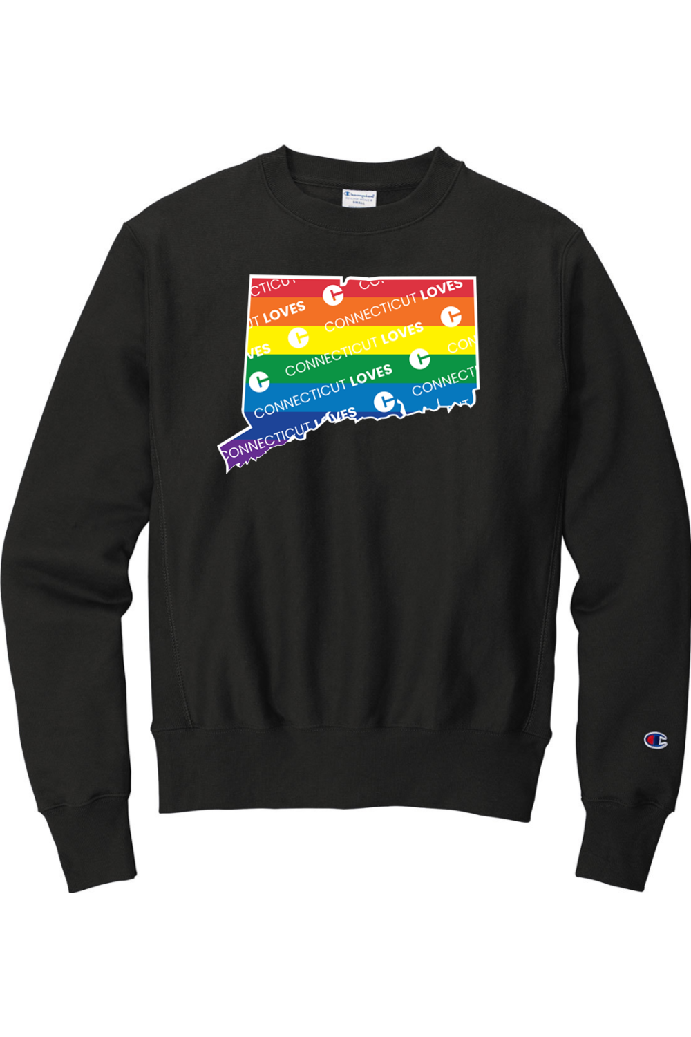 Connecticut - State Logo - Champion Crewneck Sweatshirt