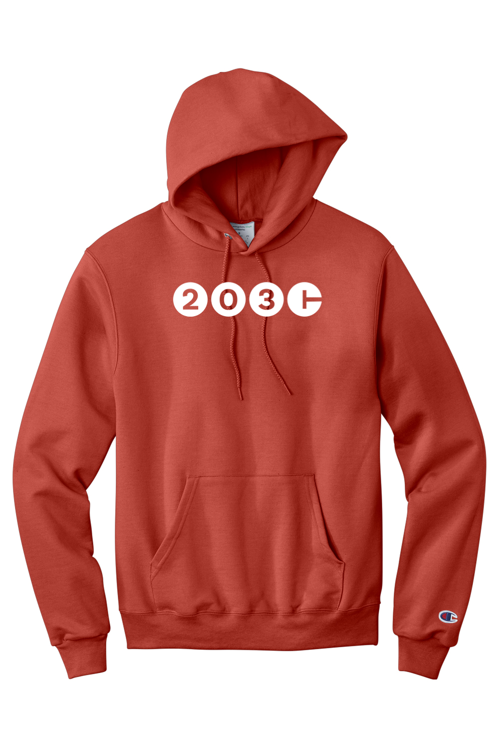 Connecticut - Area Code - Champion Hooded Sweatshirt